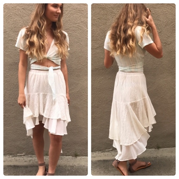 Dresses & Skirts - LAST 1!! Hi Lo Lace Ruffle Skirt